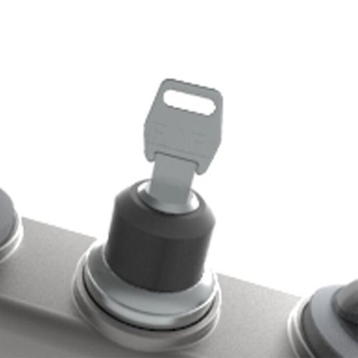 Fortress Interlocks Aluminium behuizing met 1 machinefunctie en noodstop