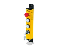 Pilz Metal gatebox with 2 push buttons. e-stop and key switch PIT gb KLLE