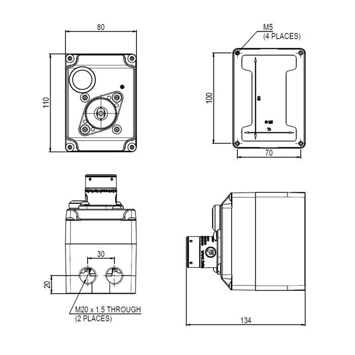 Fortress Interlocks Coded key switch with solenoid locking in IP67 enclosure