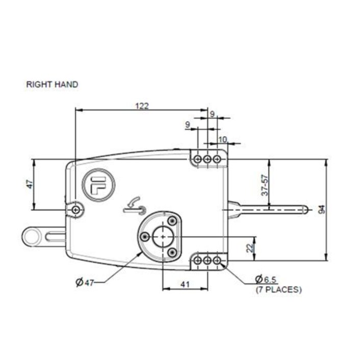 Fortress Interlocks Sehr robuster Sicherheitsschalter mit Zuhatlung aus Metall mit Türgriff und Drucktasten PLe.