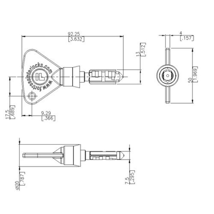 Fortress Interlocks Extreme robust actuator operated aluminium safety switch with safety key (extracted key) PLe