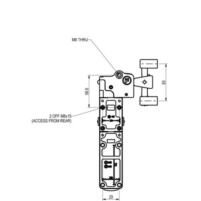 Fortress Interlocks Extreme robust actuator operated aluminium safety switch with safety key (extracted key) PLe