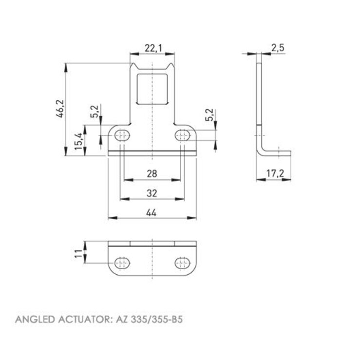 Steute Ex ES 98 ST | Veiligheidsschakelaar Ex met vaste actuator