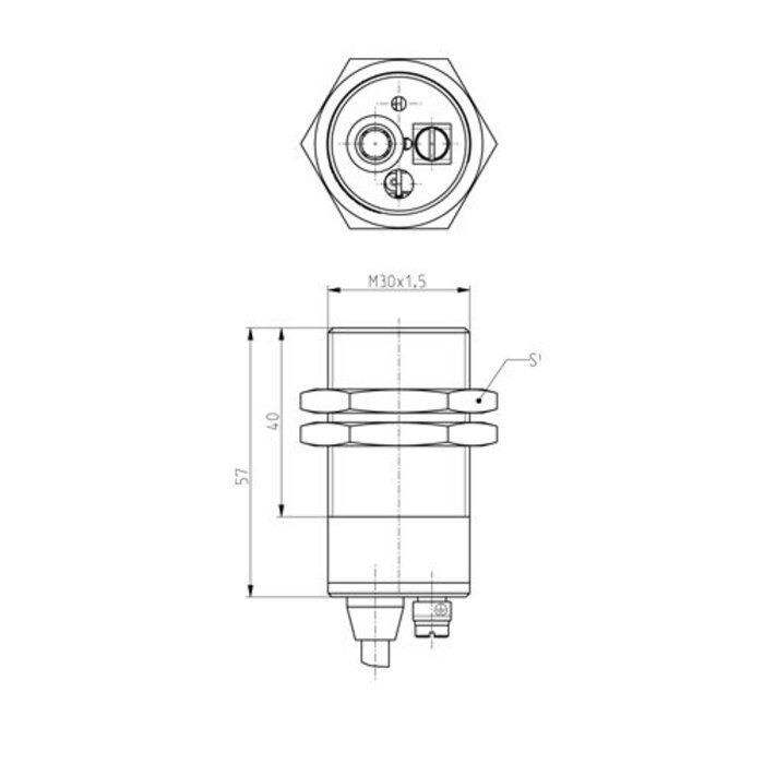 Steute Ex RC Si M30 | Magnetisch codierter, kontaktloser zylindrischer Edelstahl-Sicherheitssensor (M30)
