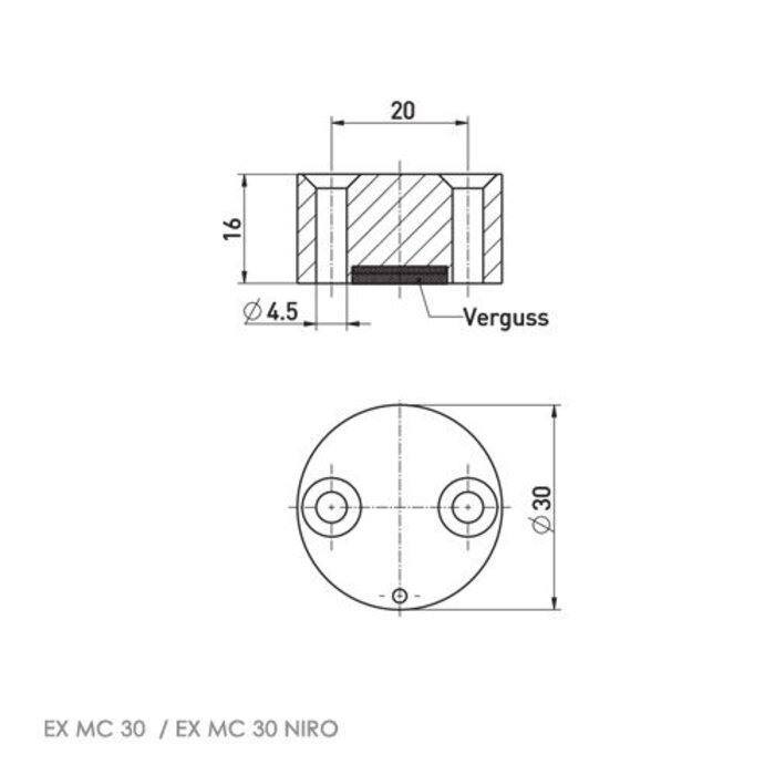 Steute Ex RC Si M30 | Magnetisch codierter, kontaktloser zylindrischer Edelstahl-Sicherheitssensor (M30)