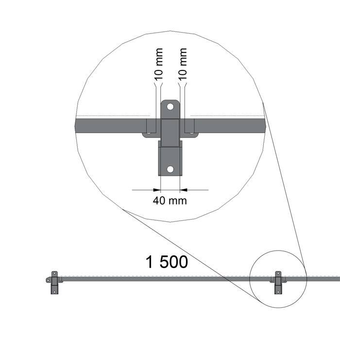 Troax ST20 gecoat gaaspaneel 1400mm hoog in geel (RAL 1018)