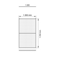 ST20 coated mesh panel 1400mm height in grey (RAL 7037)