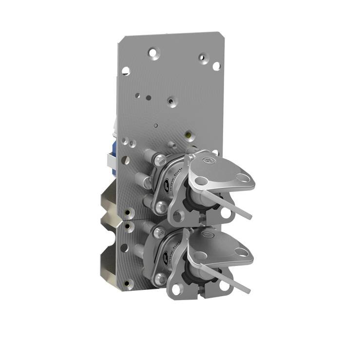 Fortress Interlocks Coded multiple key switch with solenoid locking and back of board mounting