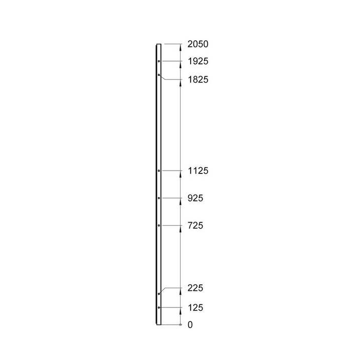 Troax STPC Polycarbonat Element  2200mm Höhe mit  beschichteter Rahmen in schwarz (RAL 9005)