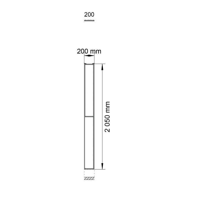 Troax STPC Polycarbonat Element  2200mm Höhe mit  beschichteter Rahmen in schwarz (RAL 9005)