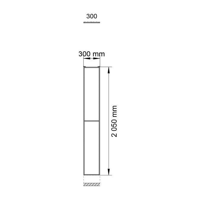 Troax STPC Polycarbonat Element  2200mm Höhe mit  beschichteter Rahmen in schwarz (RAL 9005)