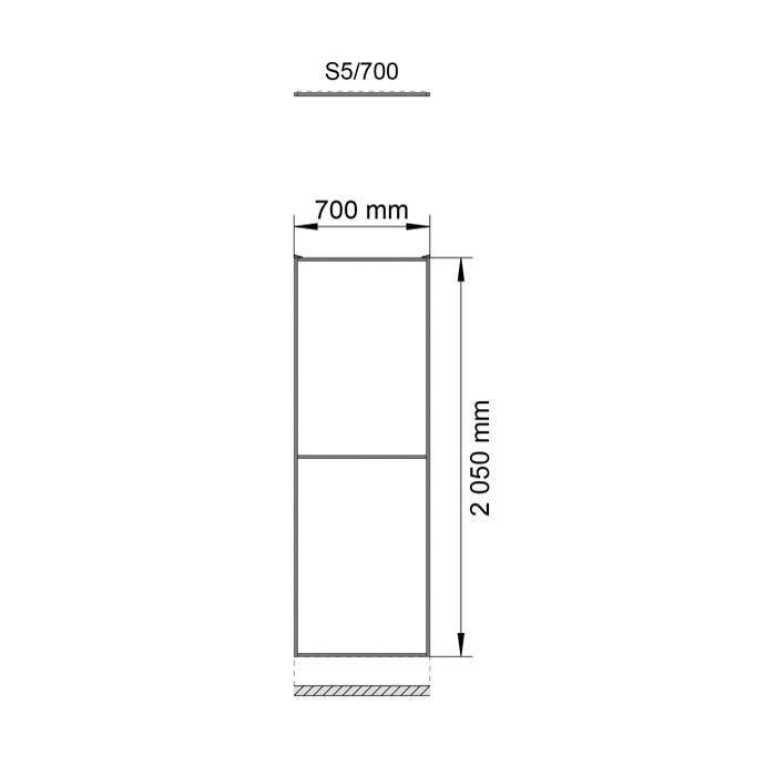 Troax STPC polycarbonate panel 2200mm height with black coated frame (RAL 9005)