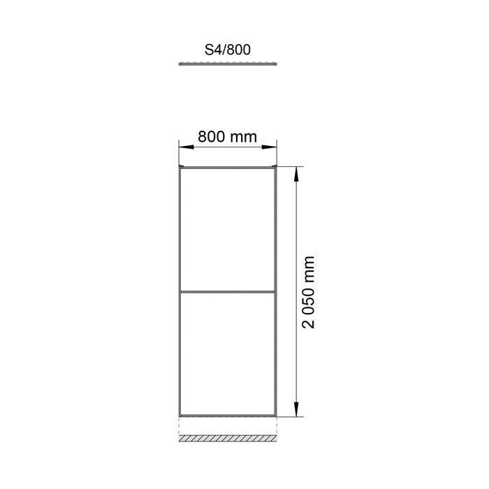 Troax STPC Polycarbonat Element  2200mm Höhe mit  beschichteter Rahmen in schwarz (RAL 9005)