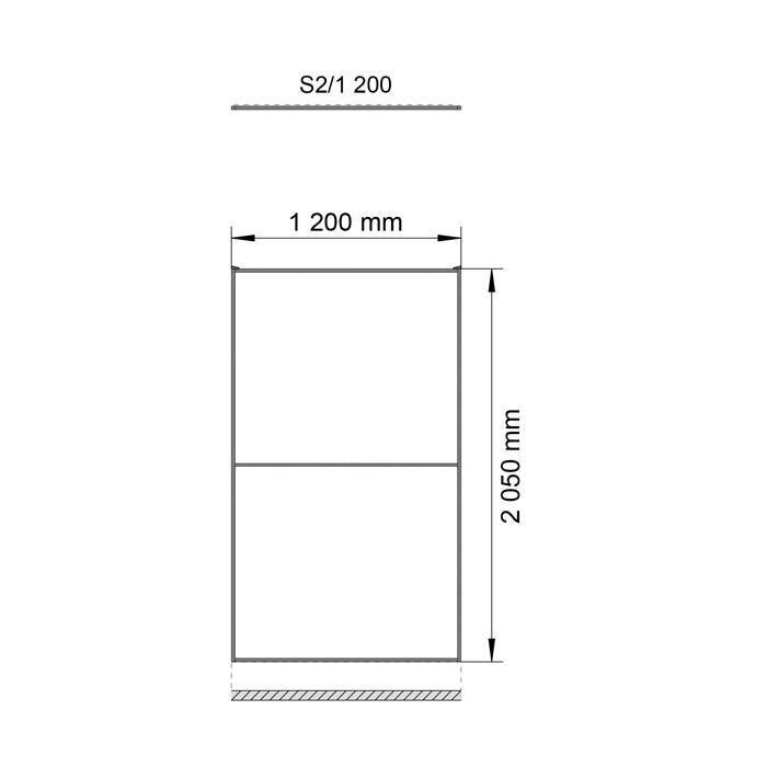 Troax STPC polycarbonate panel 2200mm height with black coated frame (RAL 9005)