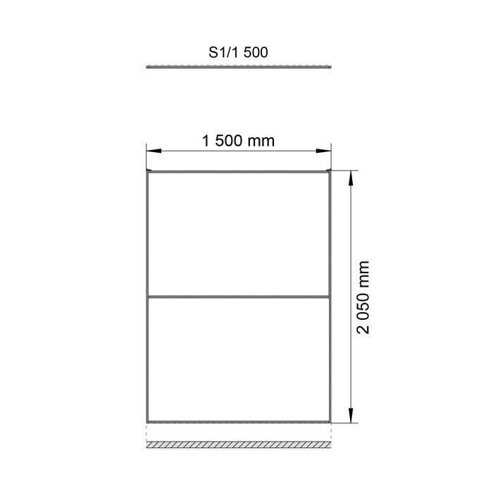 Troax STPC polycarbonate panel 2200mm height with black coated frame (RAL 9005)