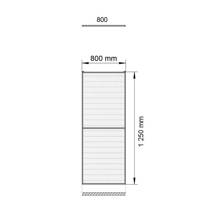 Troax ST20 thermisch verzinkt gaaspaneel 1400mm hoog