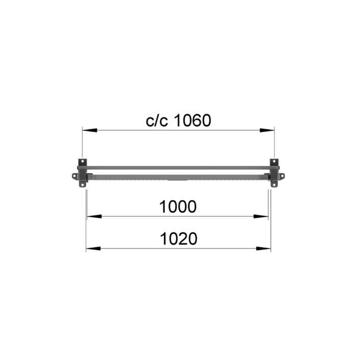 Troax ST30 coated single hinged door 2200mm height in black (RAL 9005)