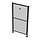 ST30 coated single hinged door 2200mm height in black (RAL 9005)