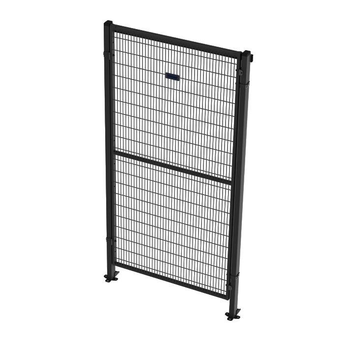 Troax ST30 coated single hinged door 2200mm height in black (RAL 9005)