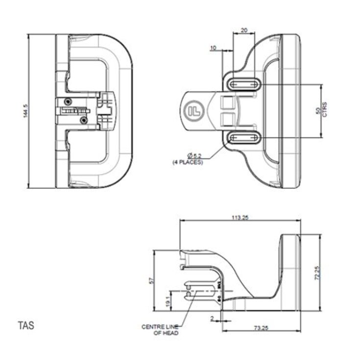 Fortress Interlocks Handle operated aluminium safety switch PLd
