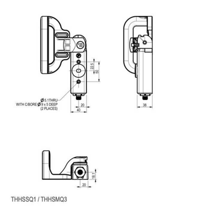 Fortress Interlocks Handle operated aluminium safety switch PLd