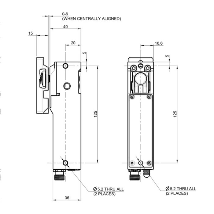 Fortress Interlocks Robust RIFD ball actuator operated steel safety interlock switch PLe