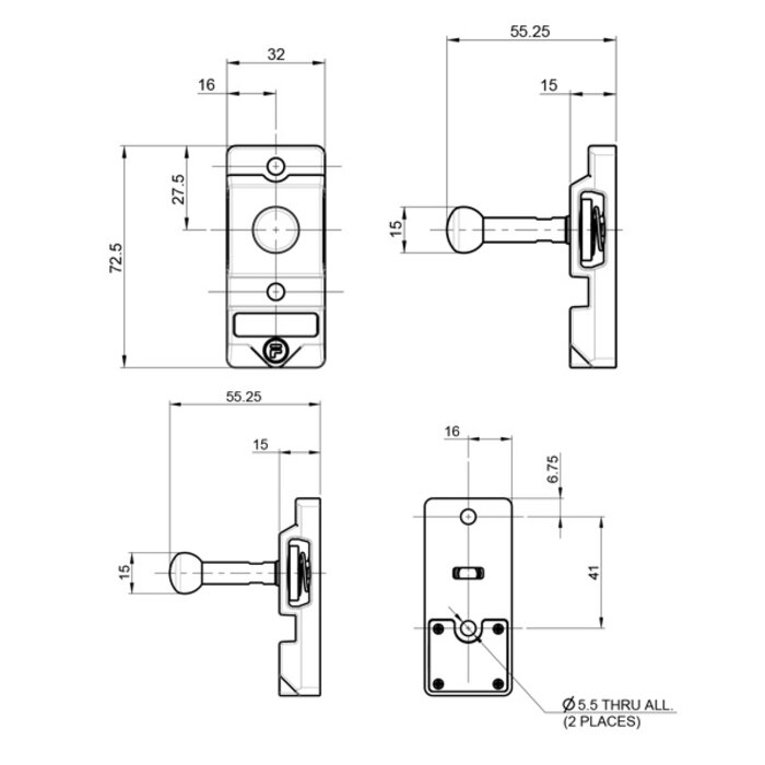 Fortress Interlocks Robust RIFD ball actuator operated steel safety interlock switch PLe