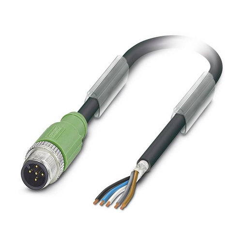 Cable and connector M12, 5-pole 