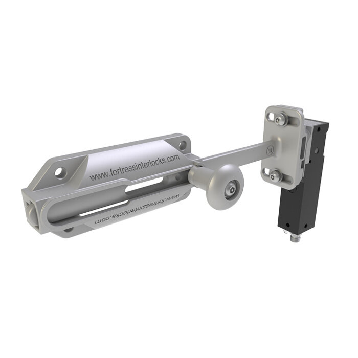 Fortress Interlocks Robuster RFID Sicherheitsschalter mit Zuhatlung aus Metall mit Ball und Bügelgriff-Betätiger PLe
