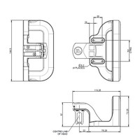 Handle for hinged door TAH