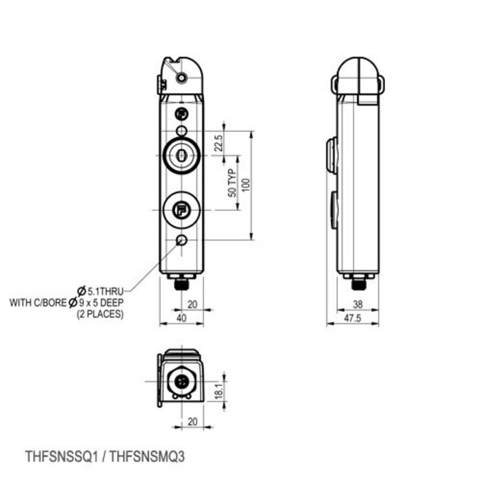 Fortress Interlocks Actuator operated aluminium safety switch with personal safety key PLd