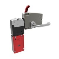 Extreme robust door handle operated steel safety interlock switch with emergency release PLe.