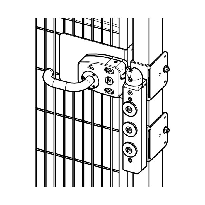 Troax Fortress tGard mounting plates for use on Troax machine guards
