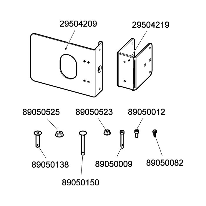 Troax Fortress tGard mounting plates for use on Troax machine guards