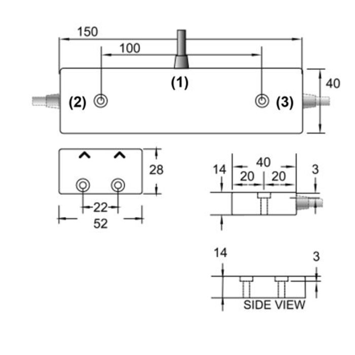 Mechan Controls Magnetisch gecodeerde dubbele contactloze RVS veiligheidsschakelaar HED
