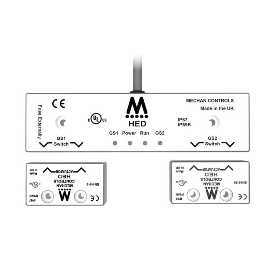 Non-contact magnetically coded stainless steel double safety switch HED