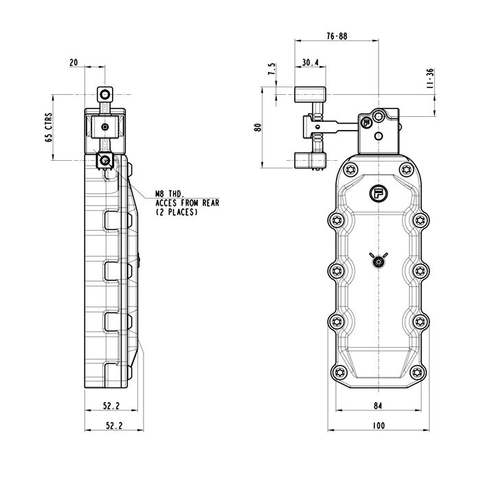 Fortress Interlocks Extreem robuuste explosieveilige tongbediende RVS 316 veiligheidsschakelaar met vergrendeling PLe