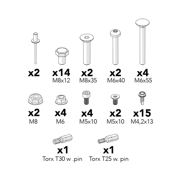 Troax Befestigungsmaterialien Montageplatte Troax Maschinenschutzvorrichtungen
