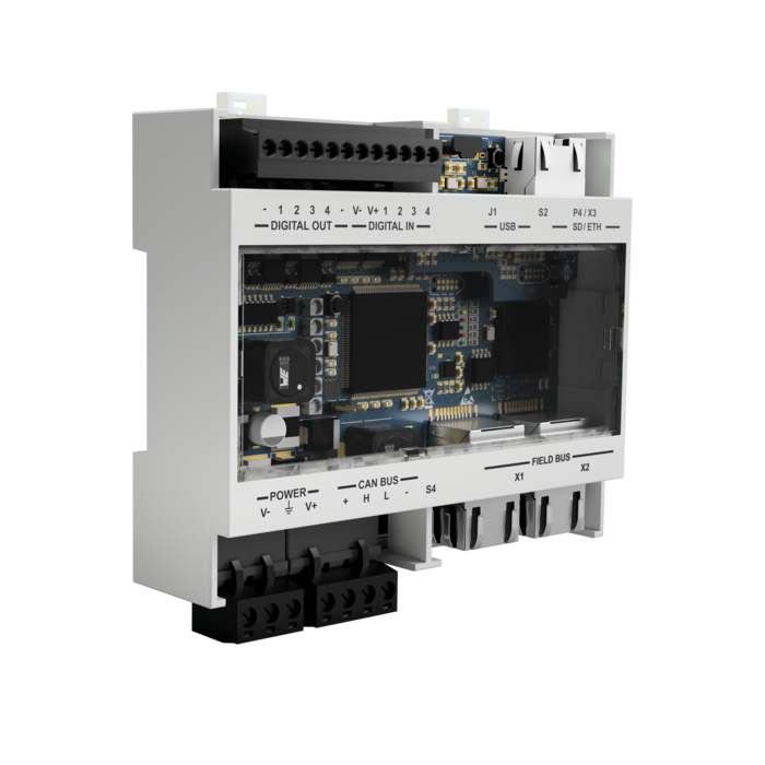 Inxpect PROFIsafe, Ethernet, en Digitale I/O controller C201B-P radarafscherming met SD kaart
