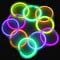 Koker met 100 Glowsticks, gemixte kleuren