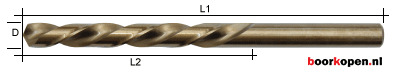 Cobalt metaalboor 10,2 mm