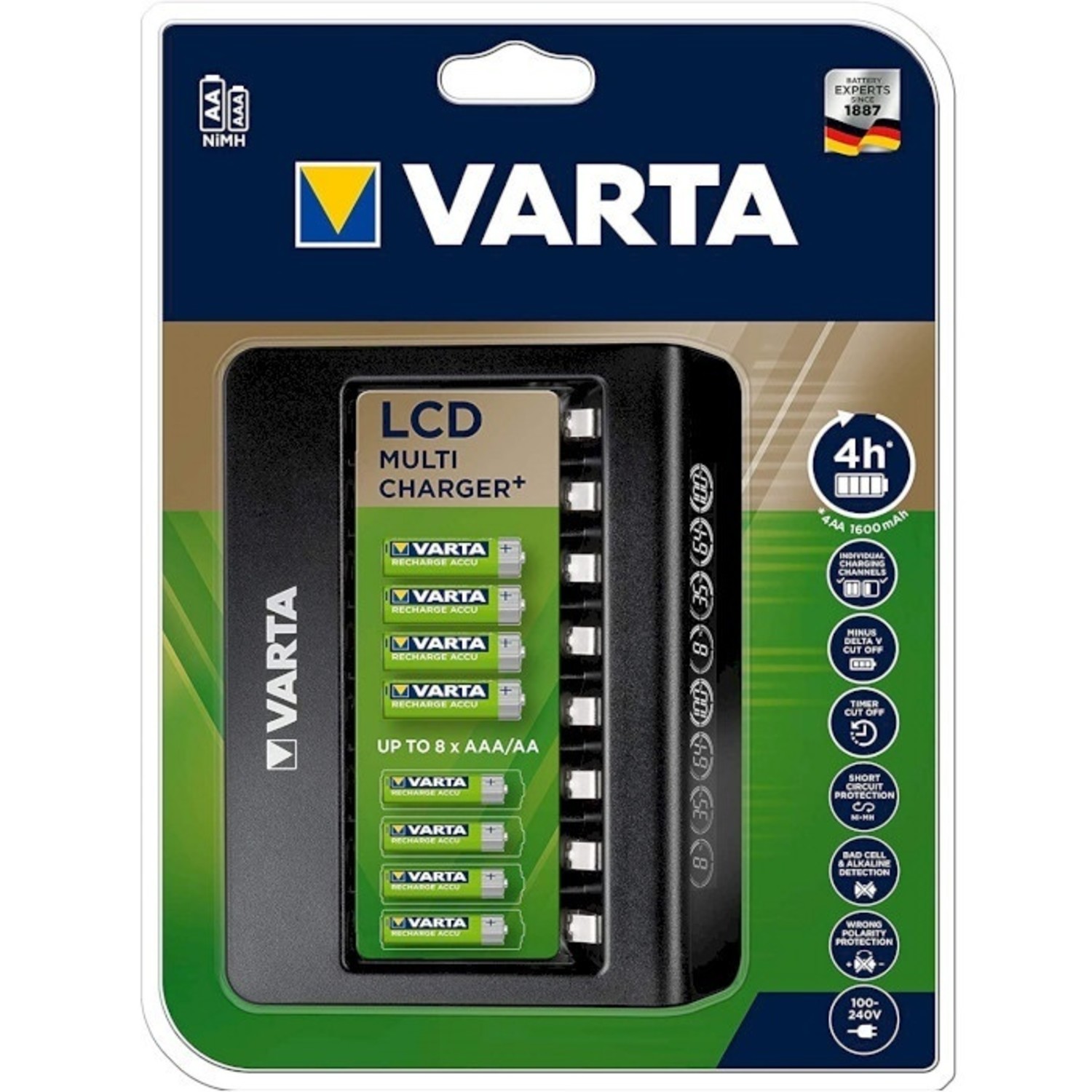 oplader Varta voor 8 AAA oplaadbare batterijen -