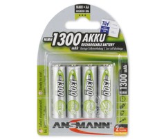 AA batterijen oplaadbaar 1300mAh Ansmann (4 stuks)