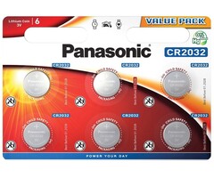 CR2032 batterij Panasonic 6 stuks