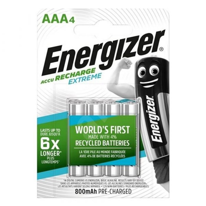 AAA batterijen oplaadbaar 800mAh Energizer (4 stuks)