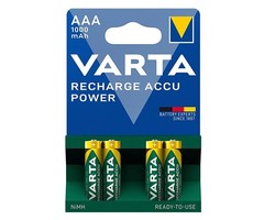 AAA batterijen oplaadbaar 1000mAh Varta (4 stuks)