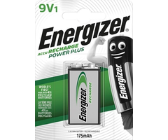 9V batterij oplaadbaar 175mAh Energizer
