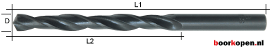 Rolgewalste metaalboor 9,8 mm