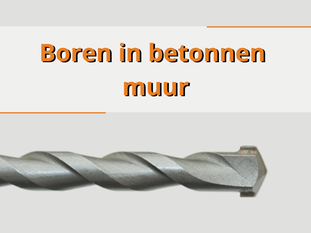 Boren in betonnen muur