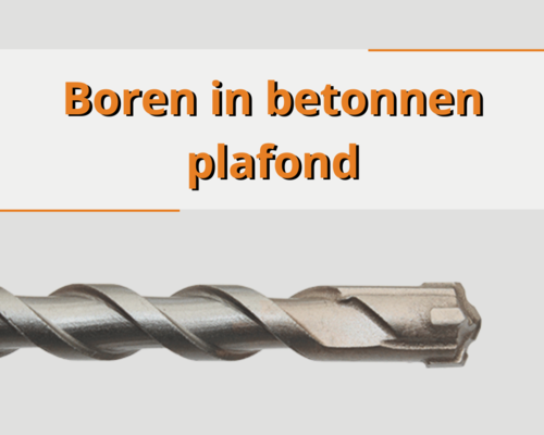 Boren in betonnen plafond